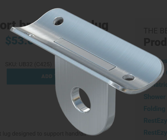 UB-32 - 38mm Support bracket with lug